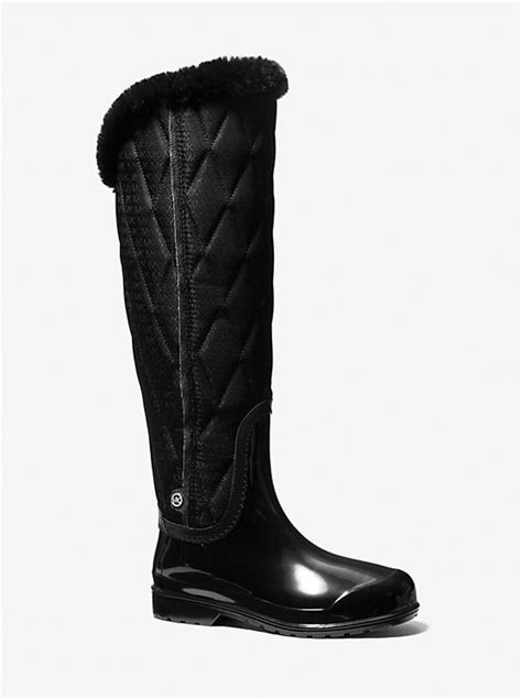 Bonnie Quilted Logo Jacquard and PVC Tall Rainboot